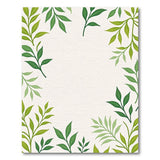 Green Leaves Border Area Rug