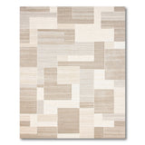 Geometric Modern Neutral Geometric Block Area Rug