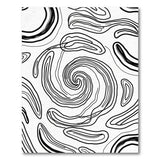 Abstract Swirl Black White Abstract Area Area Rug
