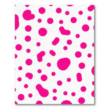 Pink Vibrant Pink Polka Dot Area Rug