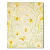 Yellow Dandelion Bee Washable Area Rug