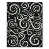 Abstract Area Swirling Abstract Black White Area Rug
