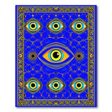 Mystic Evil Eye Blue Area Rug