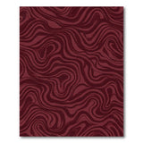 Deep Red Abstract Swirl Area Rug