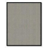 Beige Geometric Grid Area Rug with Black Border