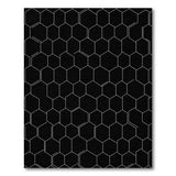 Black Hexagon Geometric Area Rug