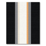 Modern Vertical Striped Area Rug - Black, Grey Orange