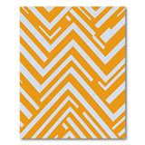 Vibrant Orange White Zigzag Geometric Area Rug