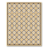 Beige and Neutral Beige Geometric Interlock Area Rug