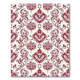 Crimson Damask Floral Area Rug