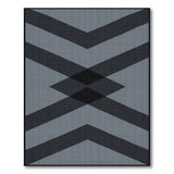 Grey Chevron Geometric Modern Area Rug
