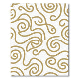 Gold and Silver Elegant Gold Swirl Abstract Area Rug