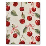 Red Fruit Pattern Cherry Fruit Pattern Area Rug