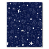Navy Star Swirl Abstract Area Rug