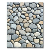 Grey Grey Pebble Mosaic Area Rug