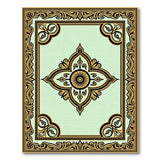 Ornate Mint Green Mandala Area Rug
