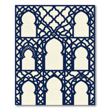 Navy Moroccan Arch Lattice Area Rug