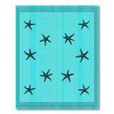 Teal Starfish Coastal Area Rug