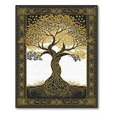 Golden Celtic Tree of Life Heritage Rug
