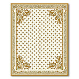 Cream Star Field Persian Rug with Gold Border
