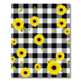 Sunflower Black White Plaid Area Rug