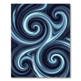 Navy Blue Swirl Abstract Abstract Area Area Rug
