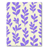 Purple Purple Leaf Silhouette Area Rug
