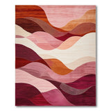 Red Abstract Area Red Wavy Abstract Area Rug