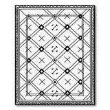 Geometric Black White Diamond Lattice Area Rug