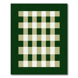 Green Rustic Green Plaid Check Area Rug
