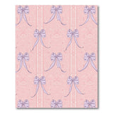 Lavender Bows on Blush Pink Area Rug