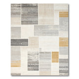 Distressed Neutral Geometric Area Rug