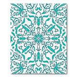 Intricate Teal Persian Floral Area Rug