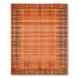 Orange Vibrant Orange Geometric Modern Area Rug