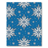 Intricate Snowflake Blue Area Rug