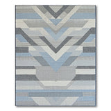 Geometric Modern Modern Geometric Blue Grey Area Rug