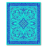 Intricate Teal Persian Area Rug