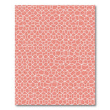 Coral Pink Geometric Mosaic Area Rug
