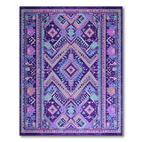 Vibrant Purple Heritage Tribal Geometric Area Rug