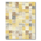 Yellow Distressed Patchwork Area Rug