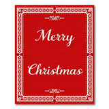 ODIKA Washable Christmas Rug - Festive Merry Christmas Red Low Pile Area Rug