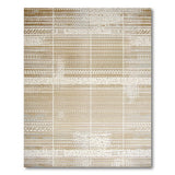 Beige Distressed Grid Texture Area Rug