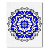 Intricate Blue Mandala Area Rug