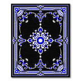 Ornate Blue Medallion Area Rug