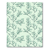 Green Floral Vintage Mint Green Leaf Pattern Area Rug