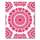 Red Vibrant Red Floral Mandala Area Rug