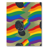 Rainbow Lightning Boots Area Rug