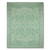 Intricate Green Labyrinth Heritage Rug