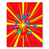 Vibrant Multicolor Comic Explosion Area Rug
