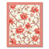 Red Floral Vintage Floral Vintage Area Rug